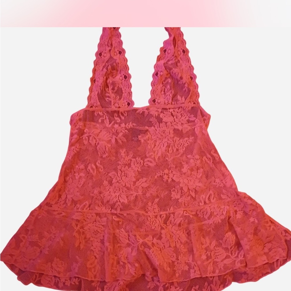 Victoria's Secret Coral Lace Top